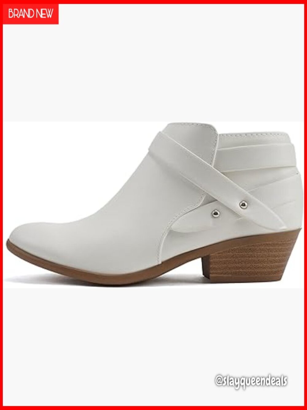 Women's Closed Toe Multi Strap Ankle Bootie Block Heel Wide Fit Available